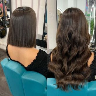 hair extensions before and after